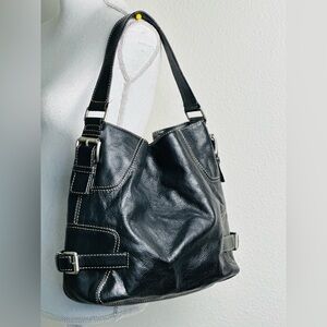 Michael Kors Black Leather Shoulder Bag